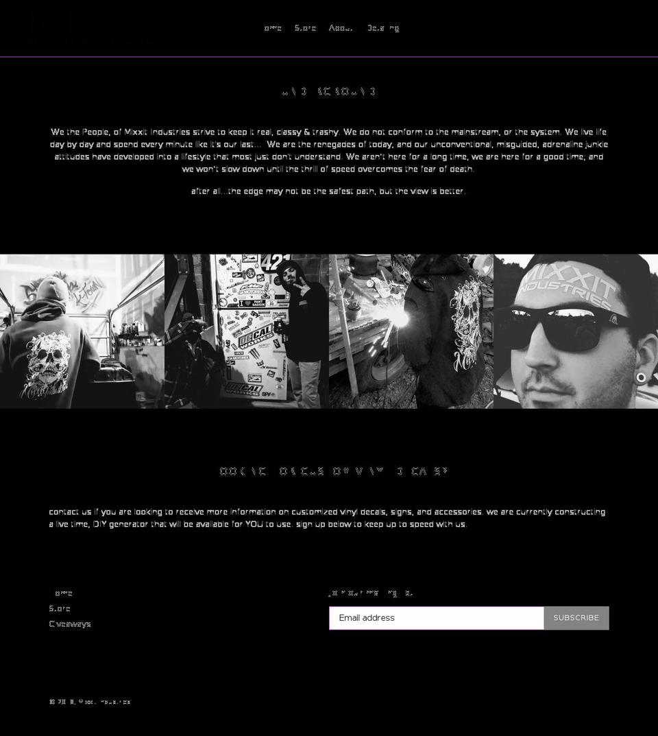 mixxitindustries.com shopify website screenshot