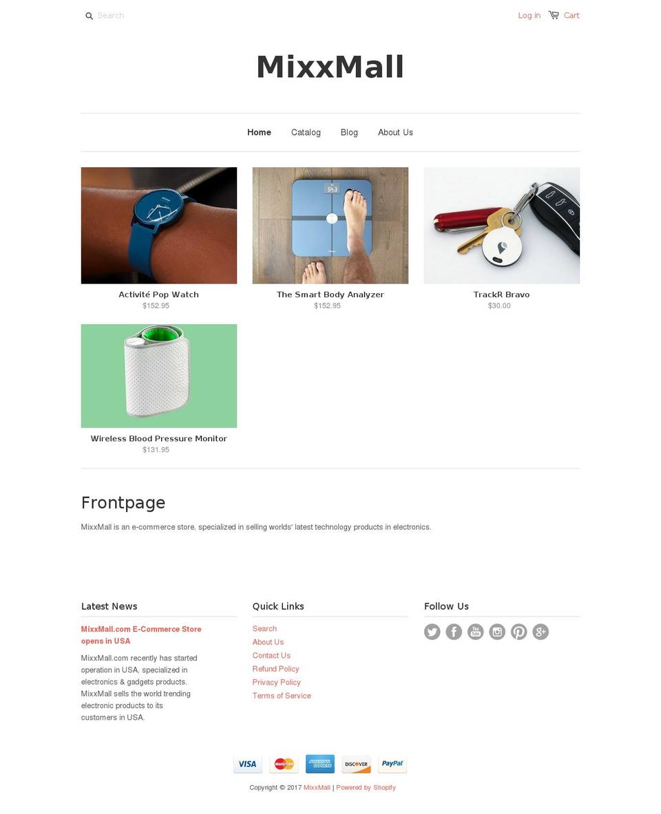 mixxmall.com shopify website screenshot