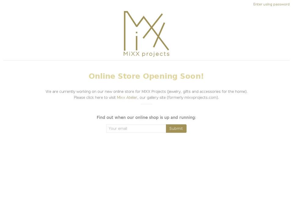 mixxprojects.com shopify website screenshot