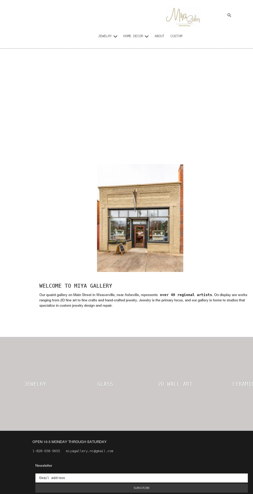 miyagallery.com shopify website screenshot