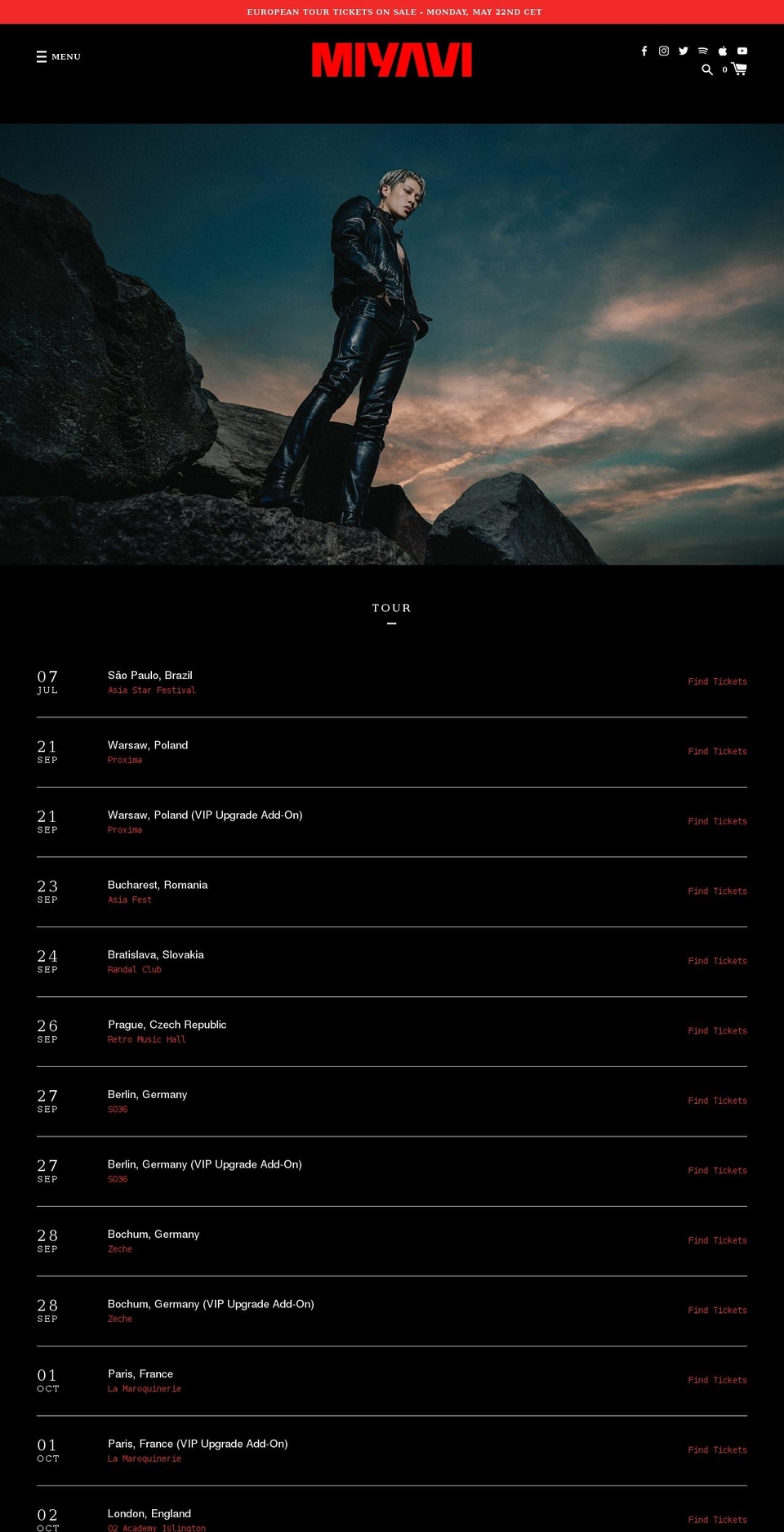 miyavi.com shopify website screenshot