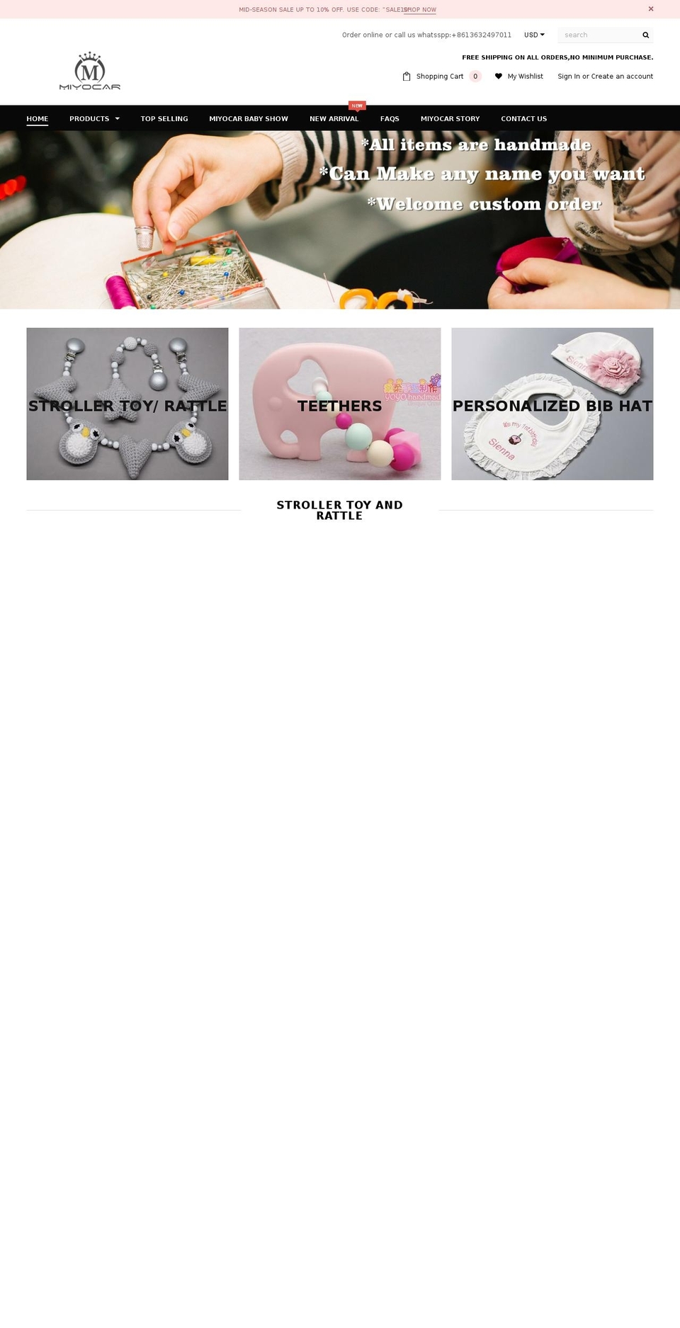 miyocar.com — Shopify storefront screenshot