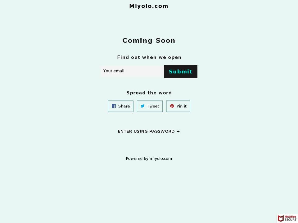 miyolo.com — Shopify storefront screenshot