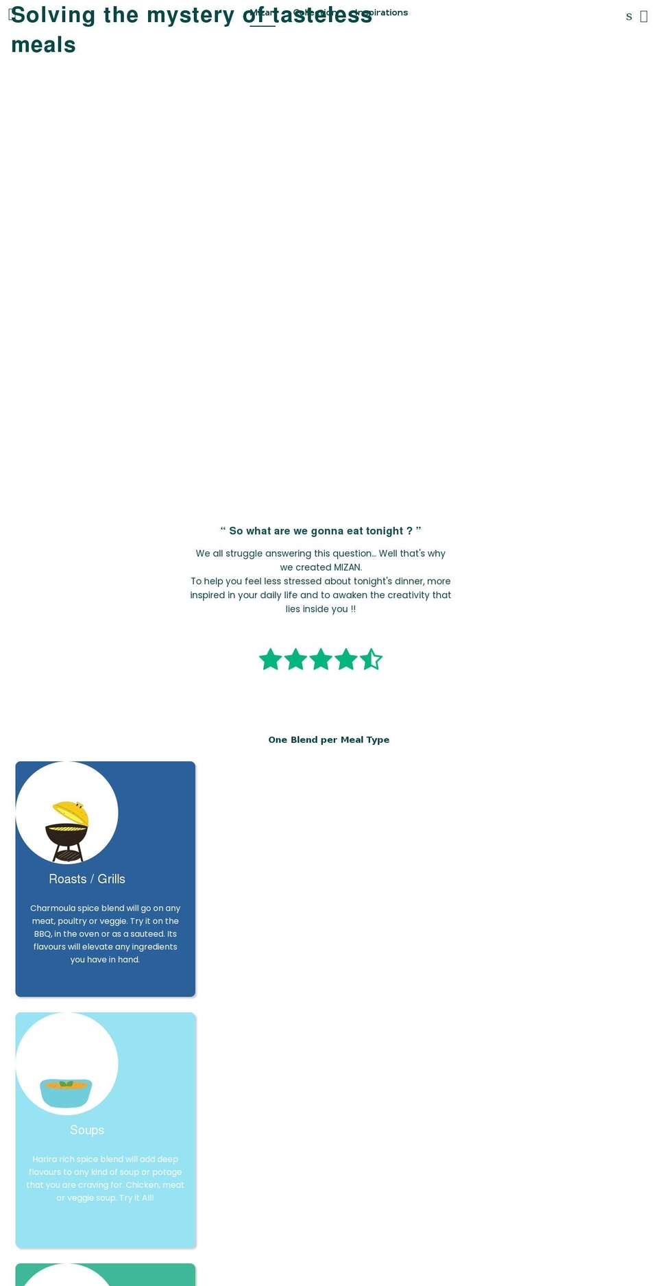 mizanspices.com shopify website screenshot