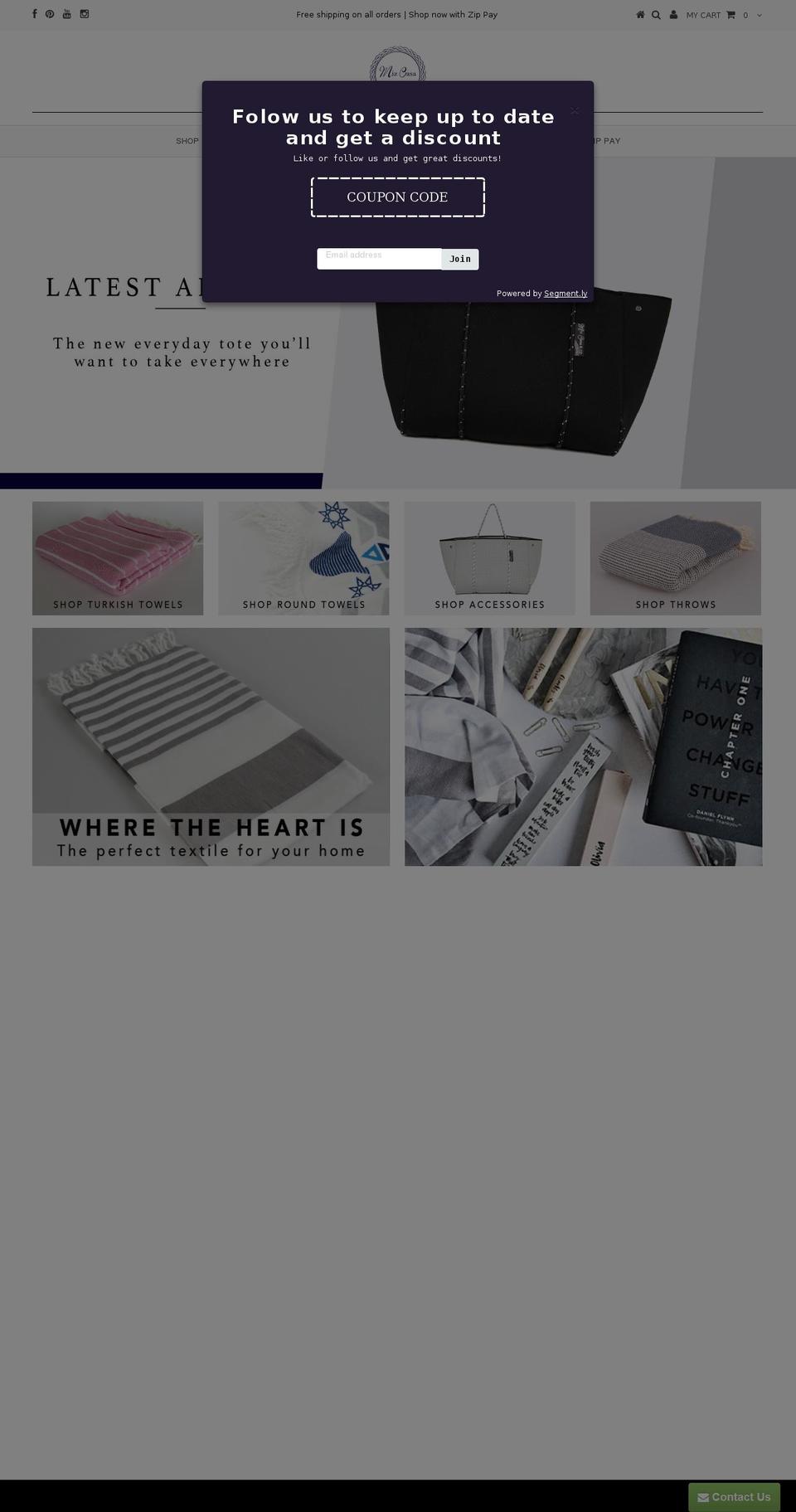 mizcasaandco.com shopify website screenshot