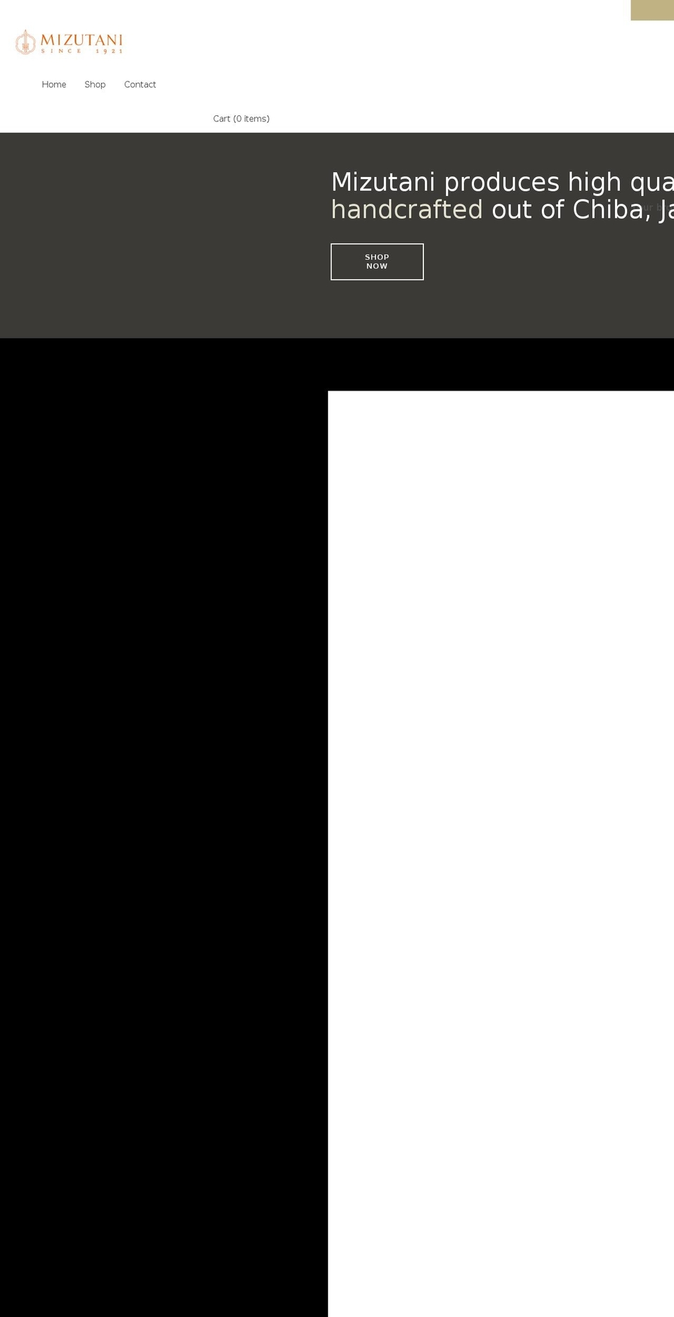 mizutaniscissorscanada.com — Shopify storefront screenshot