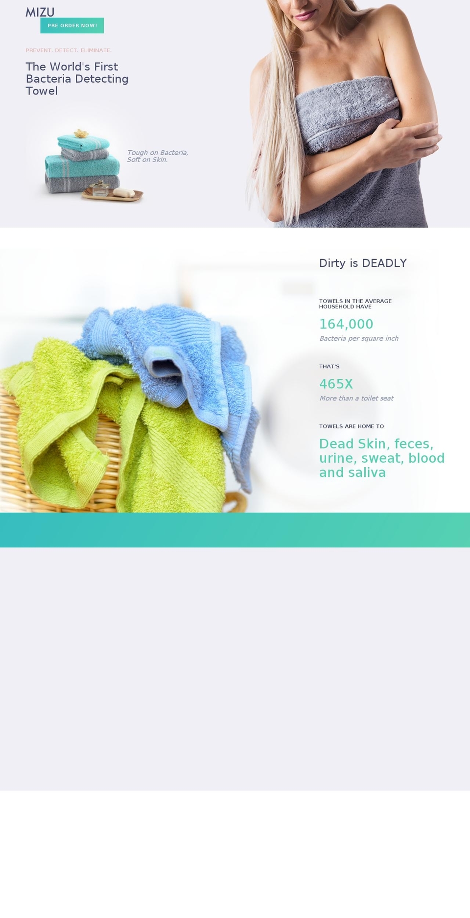 mizu Shopify theme site example mizutowel.com