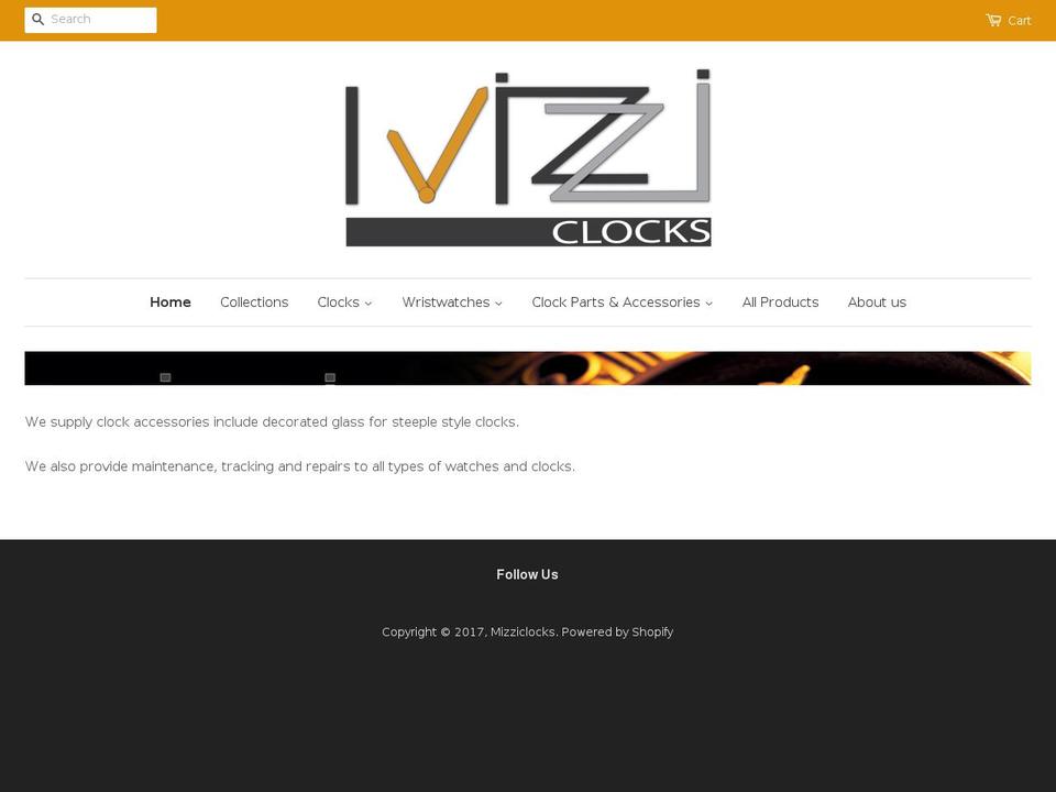 mizziclocks.com shopify website screenshot