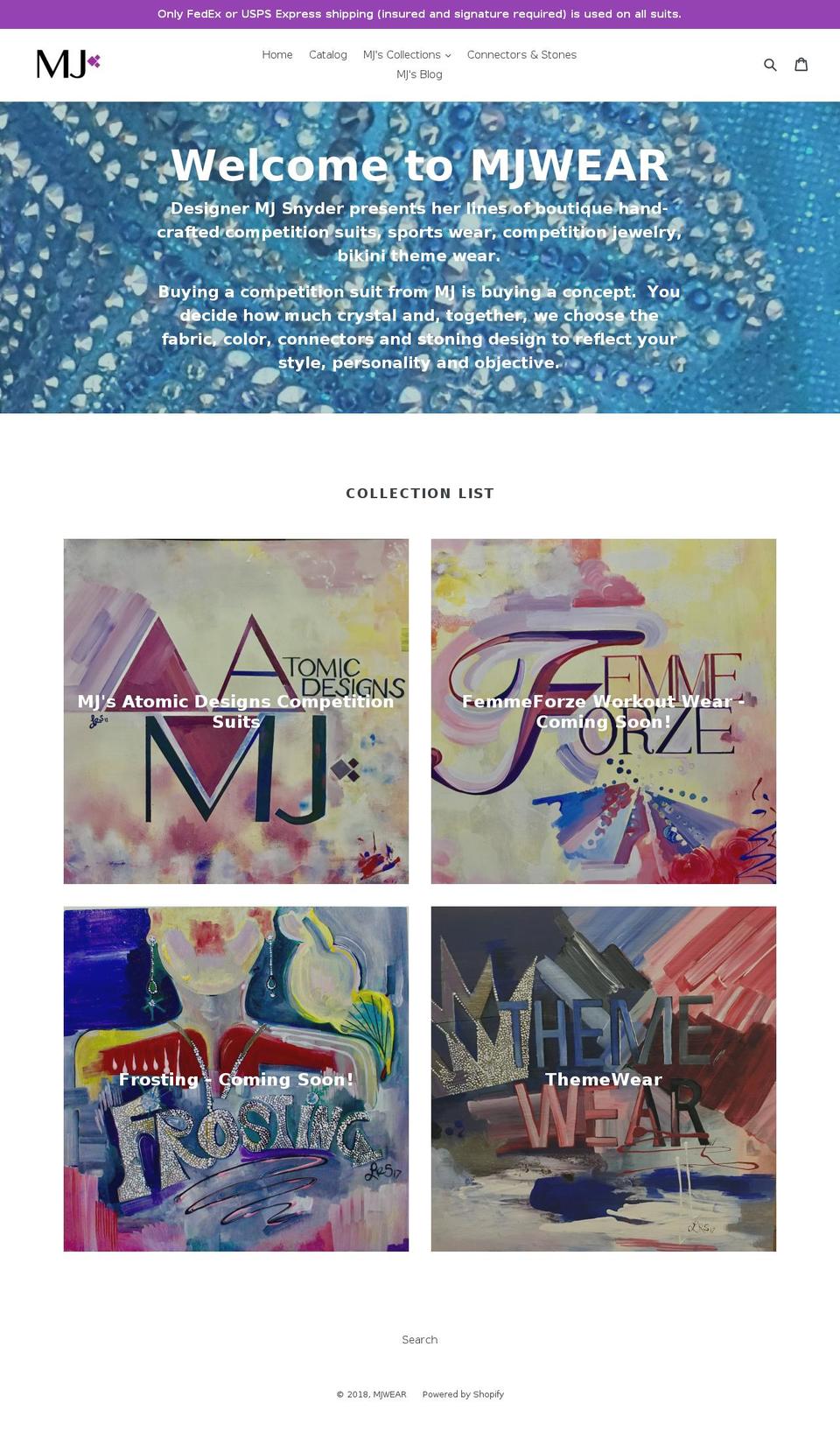 mj-wear.com — Shopify storefront screenshot