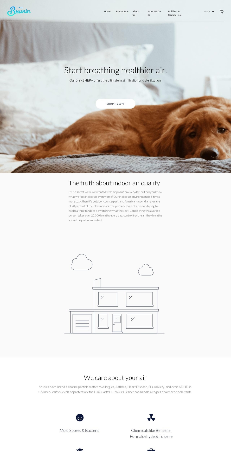 mjbrunin.com shopify website screenshot