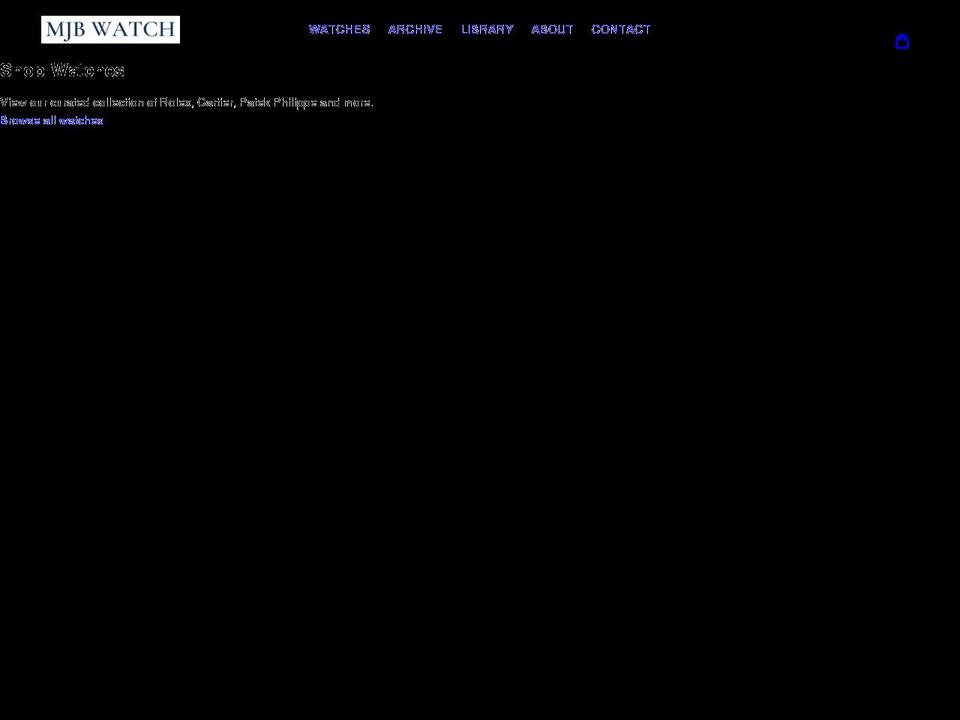 mjbwatch.com shopify website screenshot