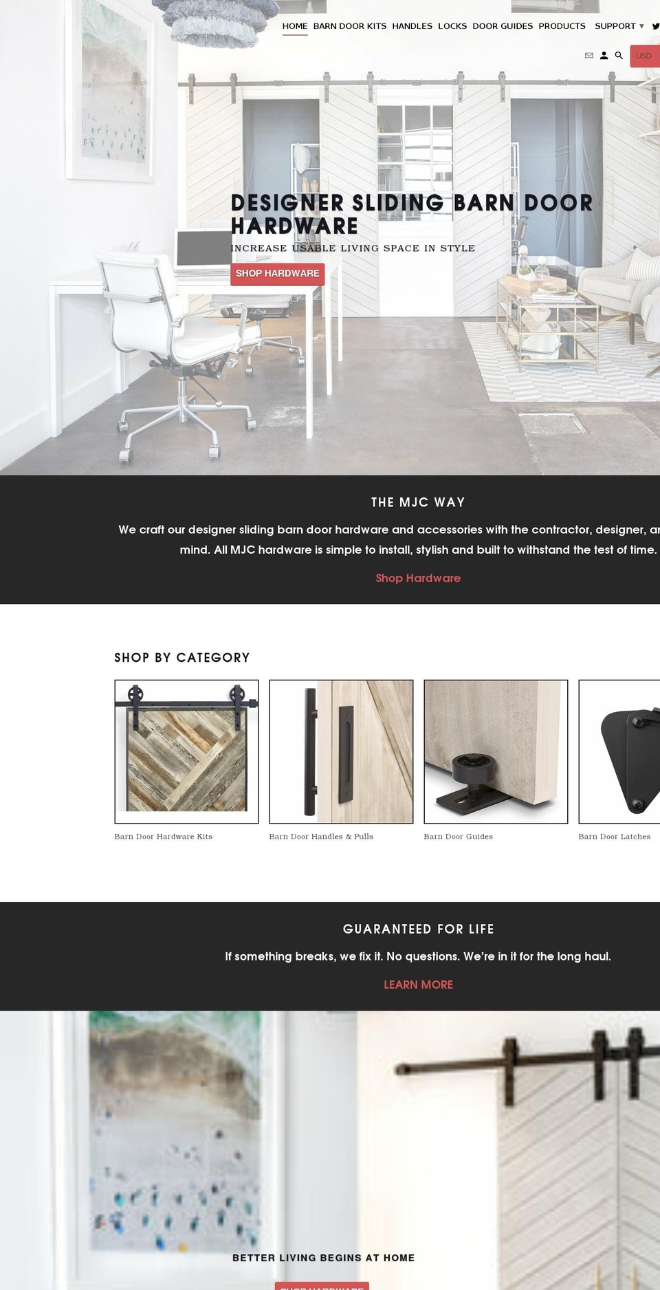mjchardware.com shopify website screenshot
