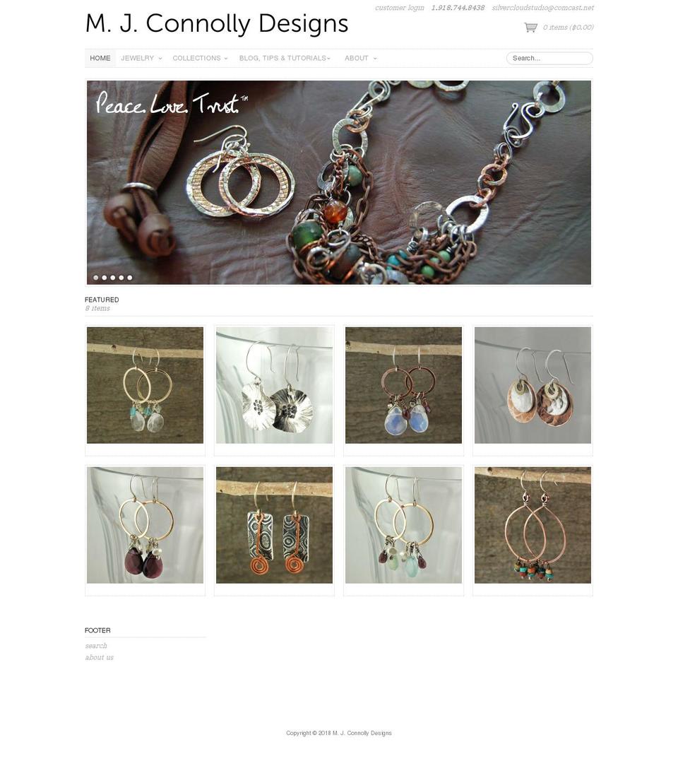 mjconnollydesigns.com shopify website screenshot