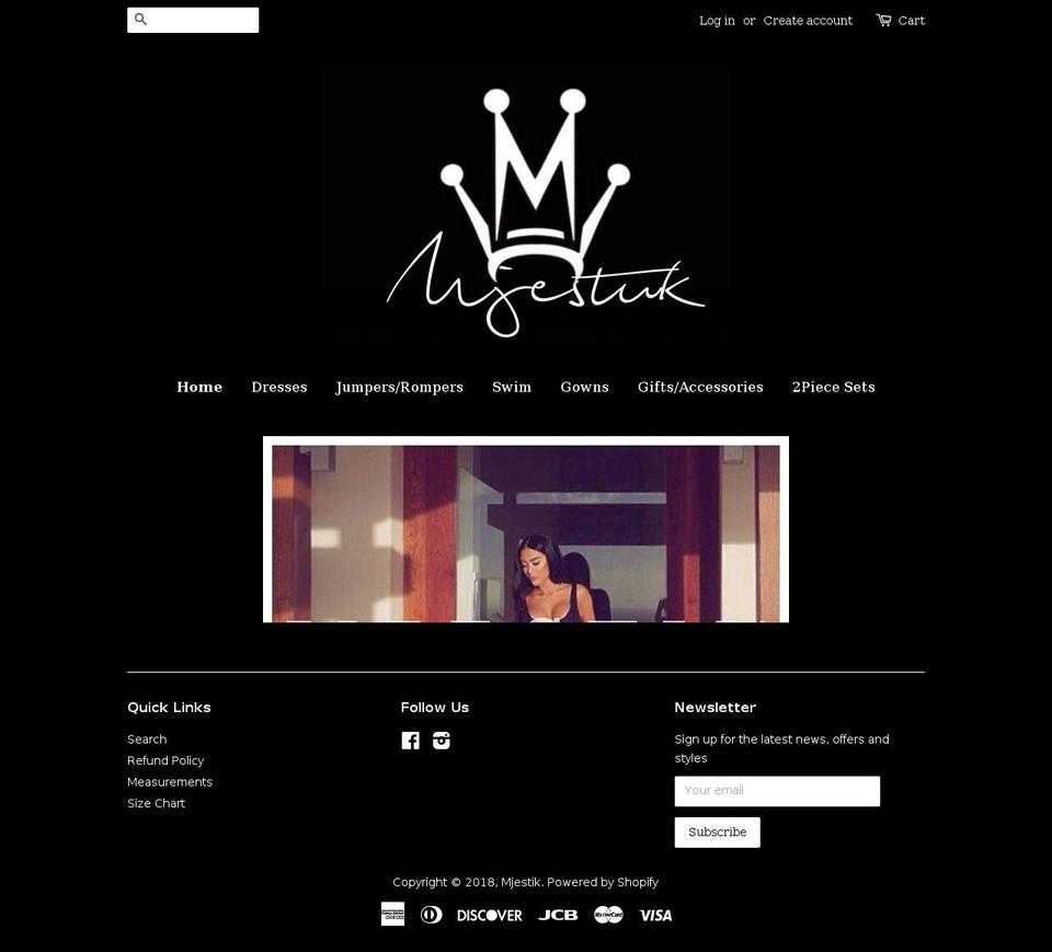 mjestik.com — Shopify storefront screenshot