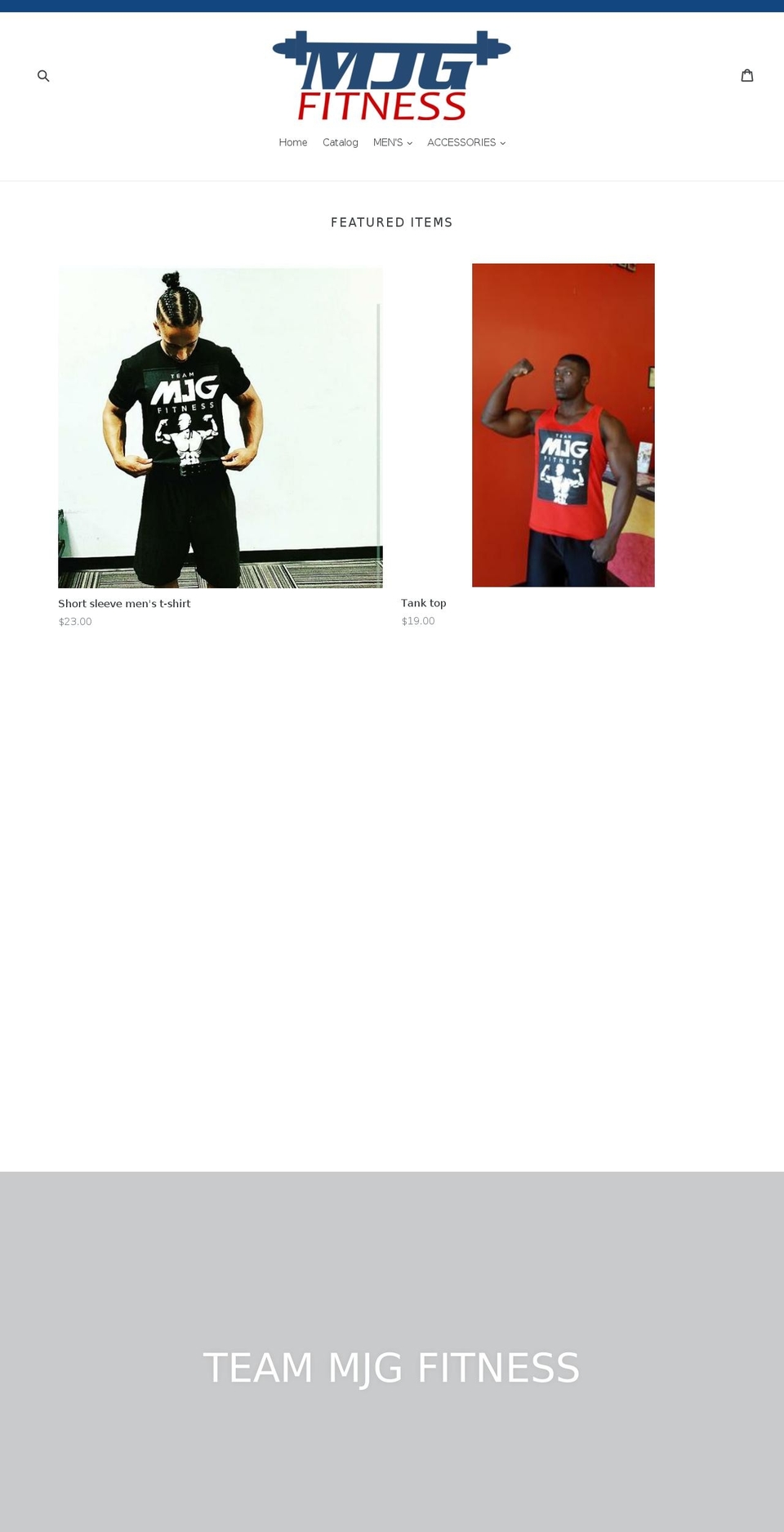 mjgfitness.net shopify website screenshot