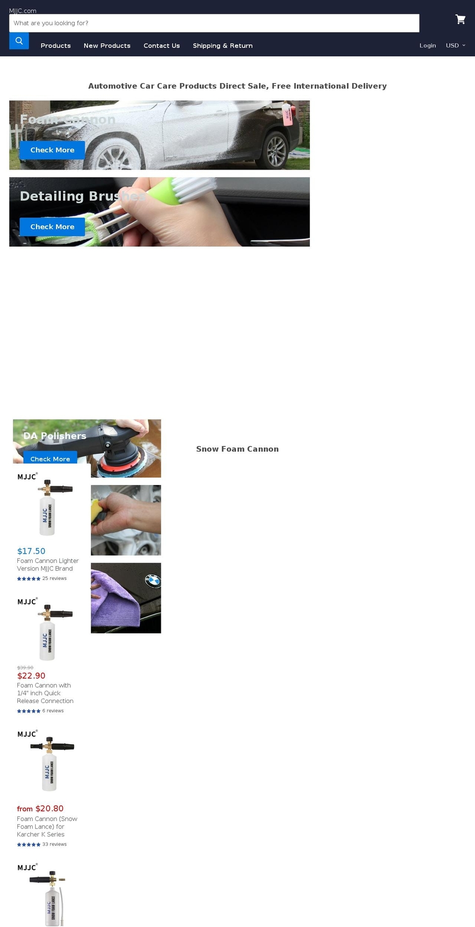 mjjcshop.com shopify website screenshot