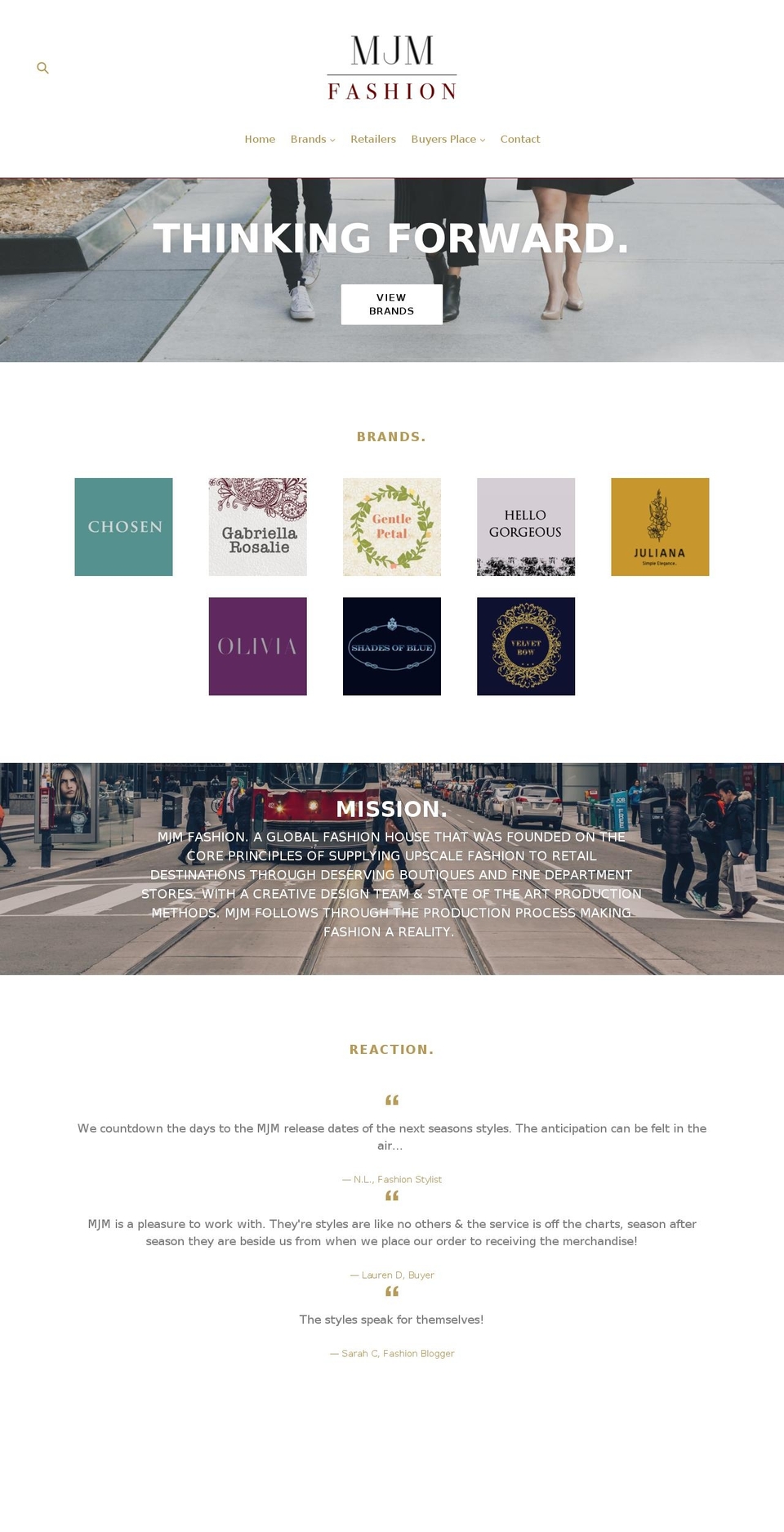 mjmfashionco.com — Shopify storefront screenshot
