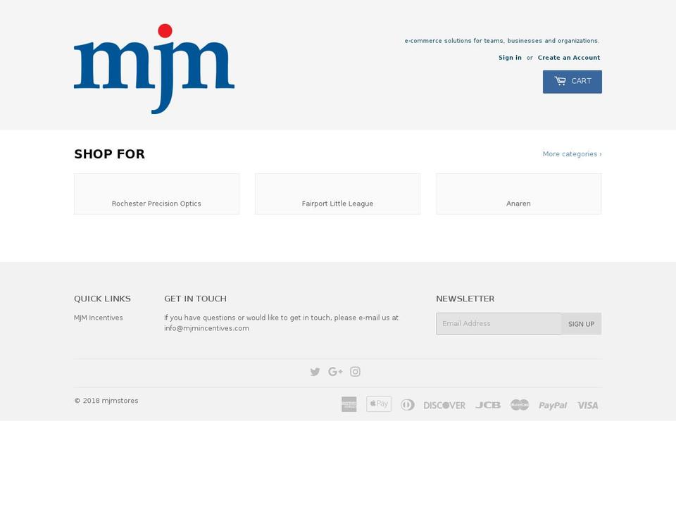 mjmstores.com — Shopify storefront screenshot