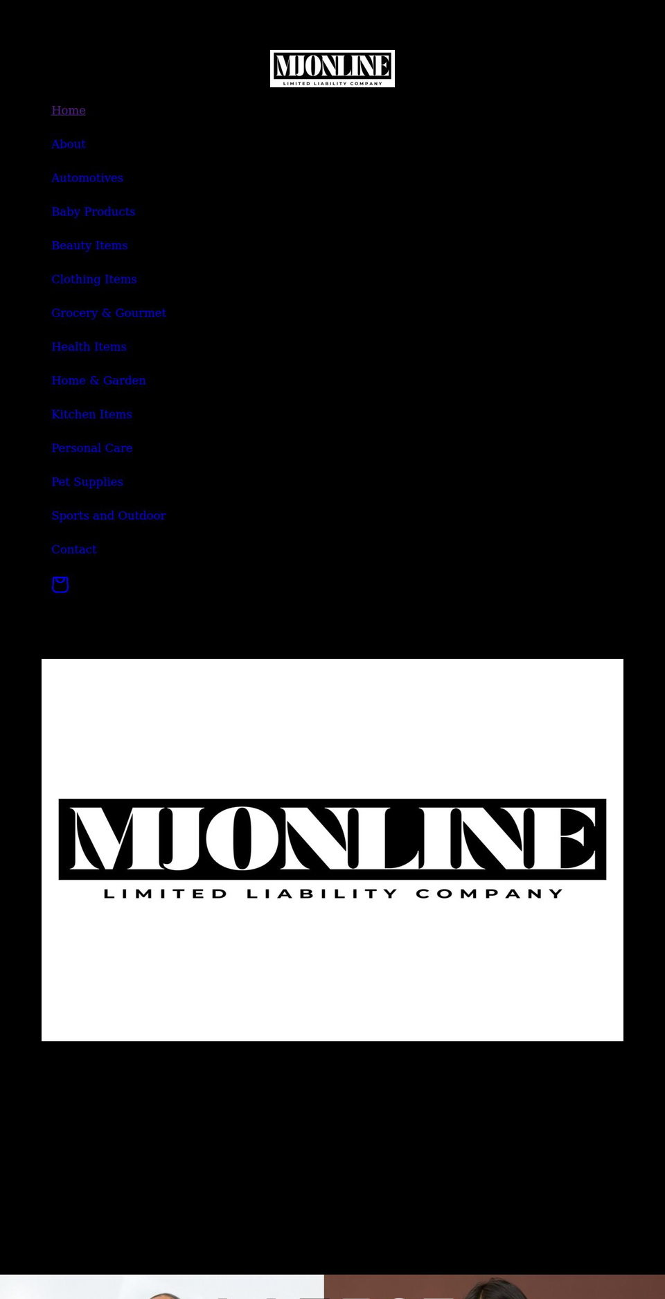 mjonlinellc.com shopify website screenshot
