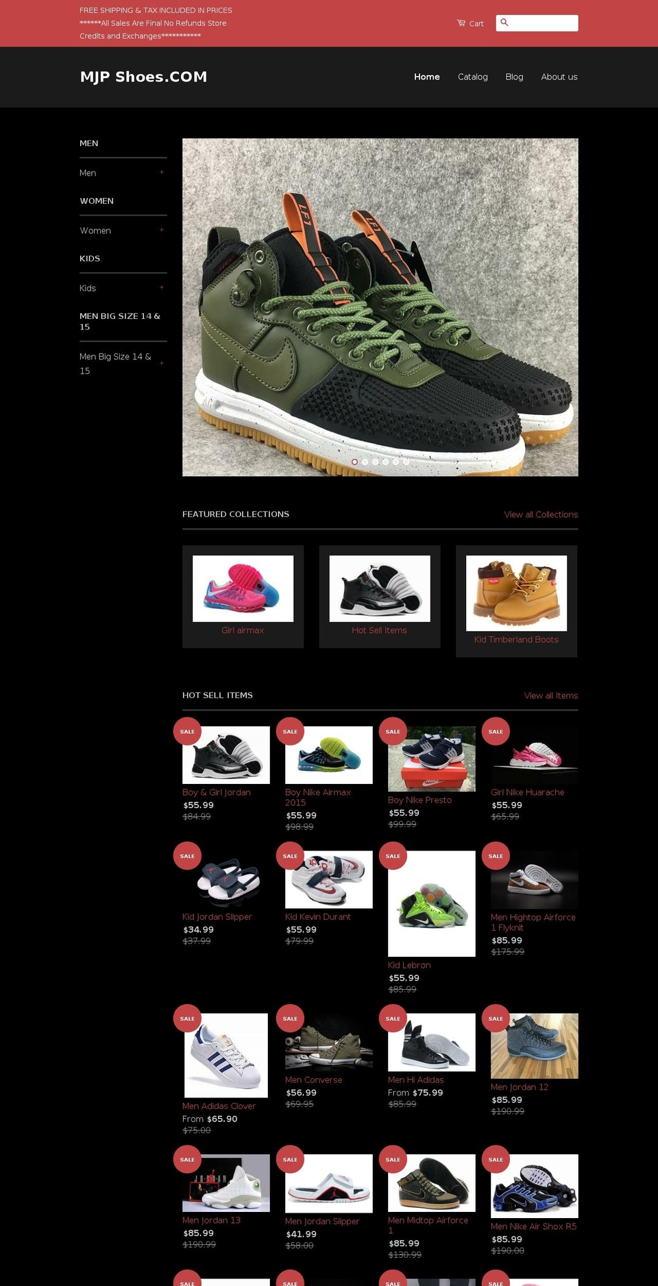 mjpshoes.com — Shopify store on .com