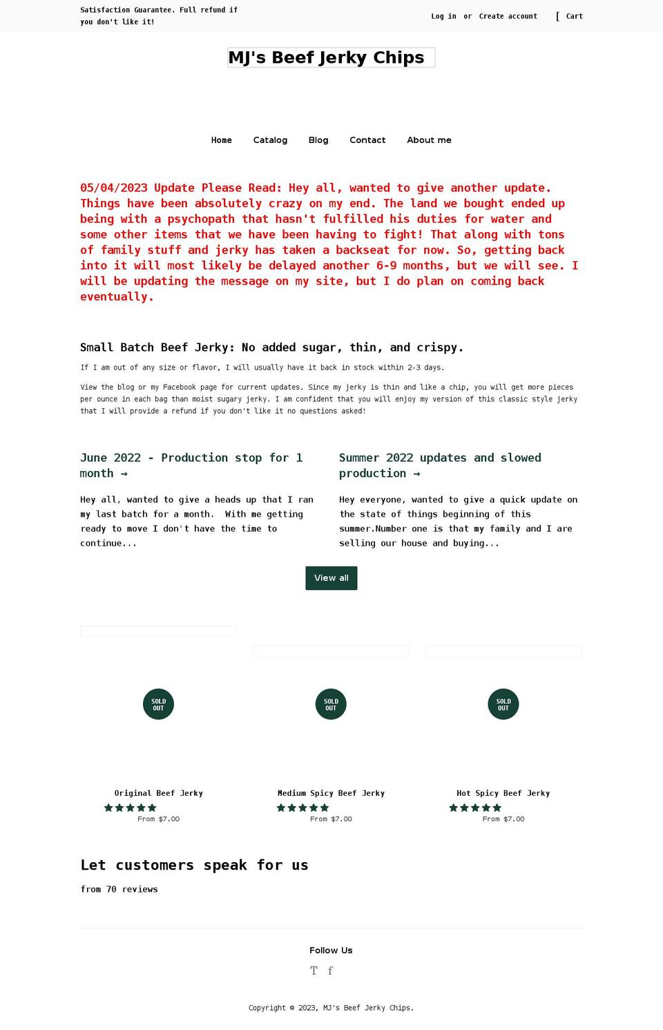 mjsjerkychips.com shopify website screenshot