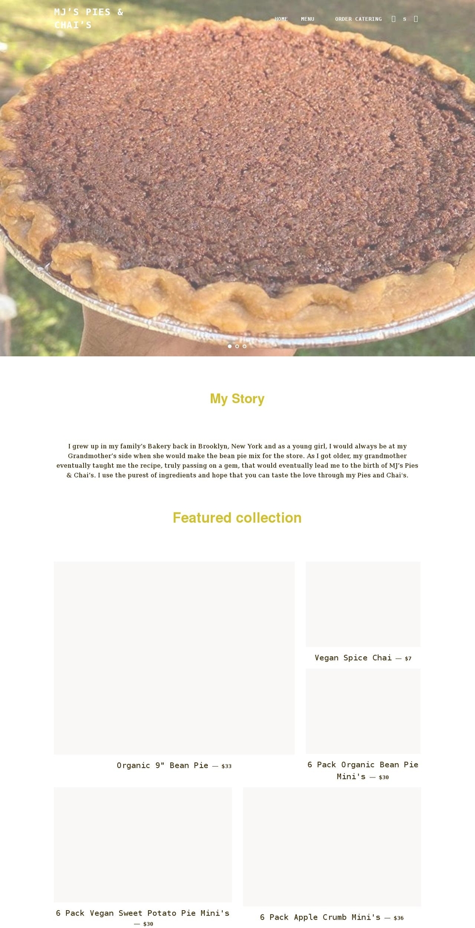 mjspiesandchais.com shopify website screenshot