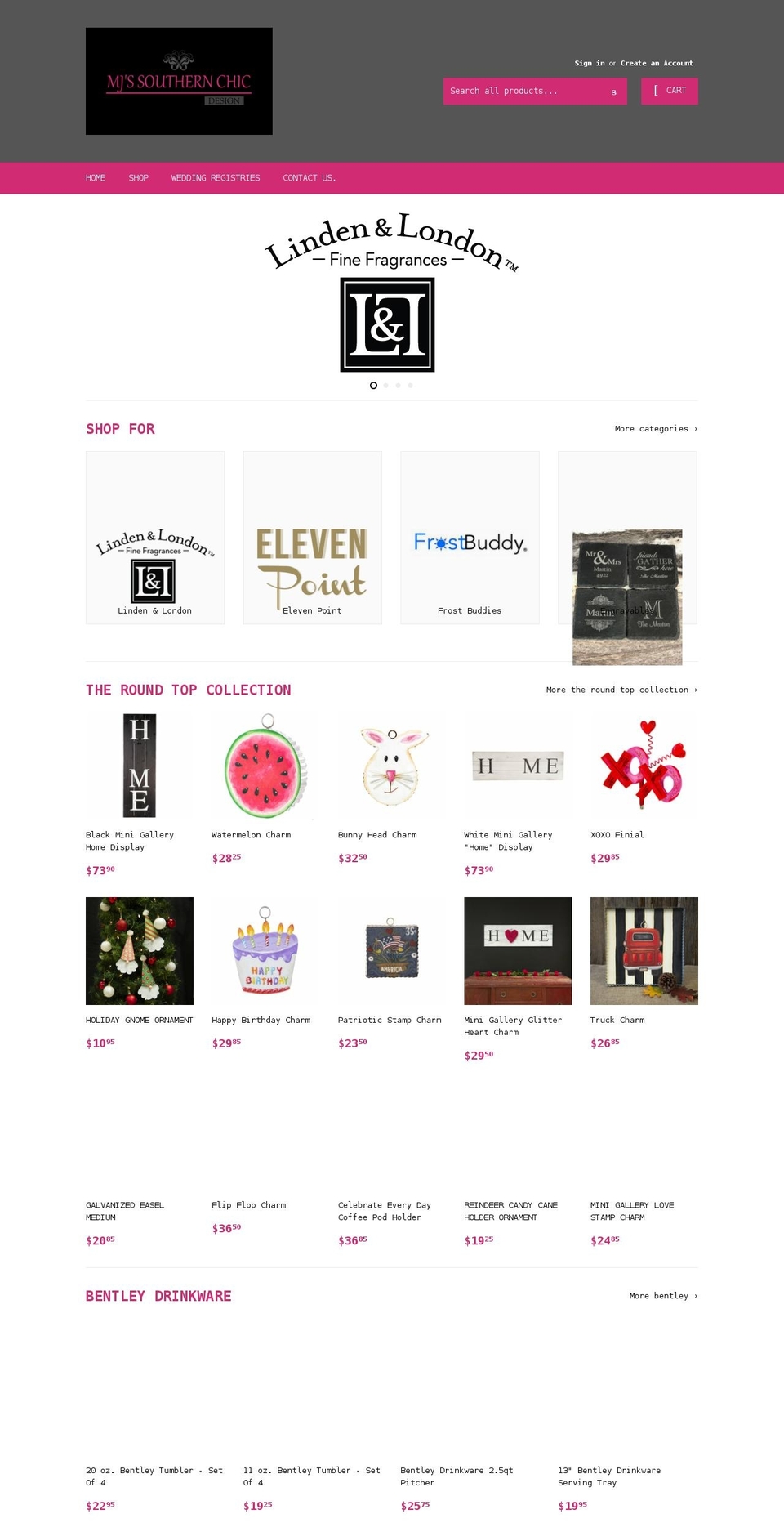 mjssouthernchic.com shopify website screenshot