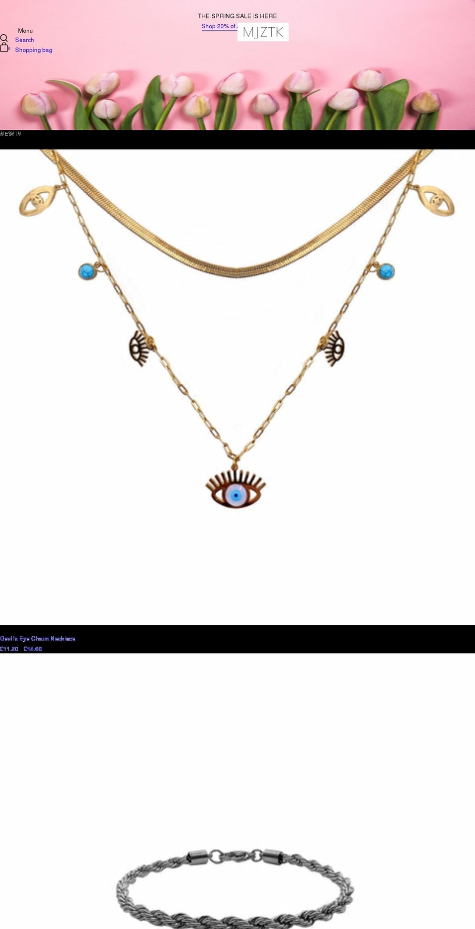 mjztk.com shopify website screenshot