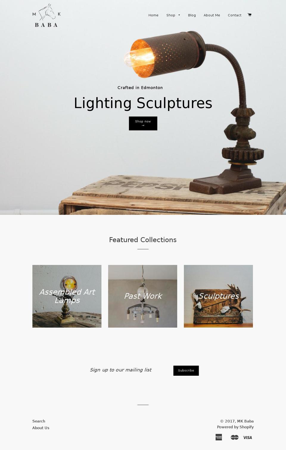 mk-baba-designs.com shopify website screenshot
