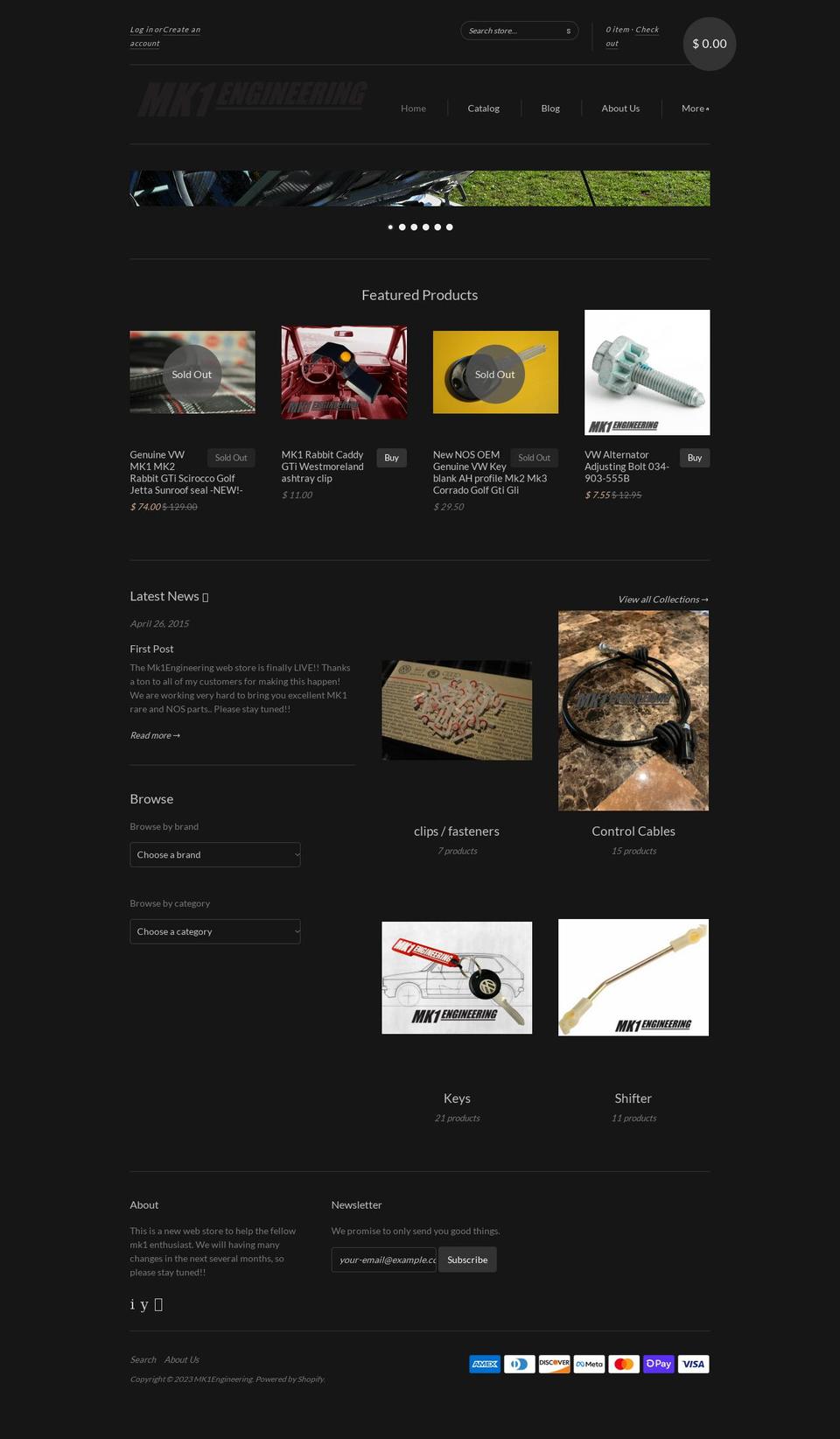 mk1engineering.myshopify.com shopify website screenshot