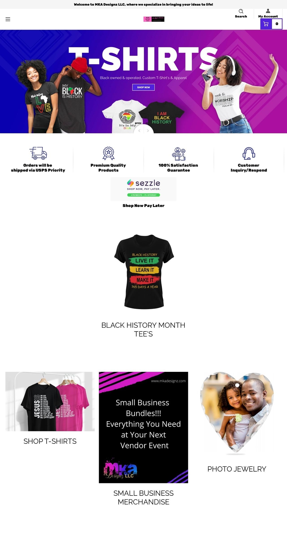 mkadesignz.com shopify website screenshot