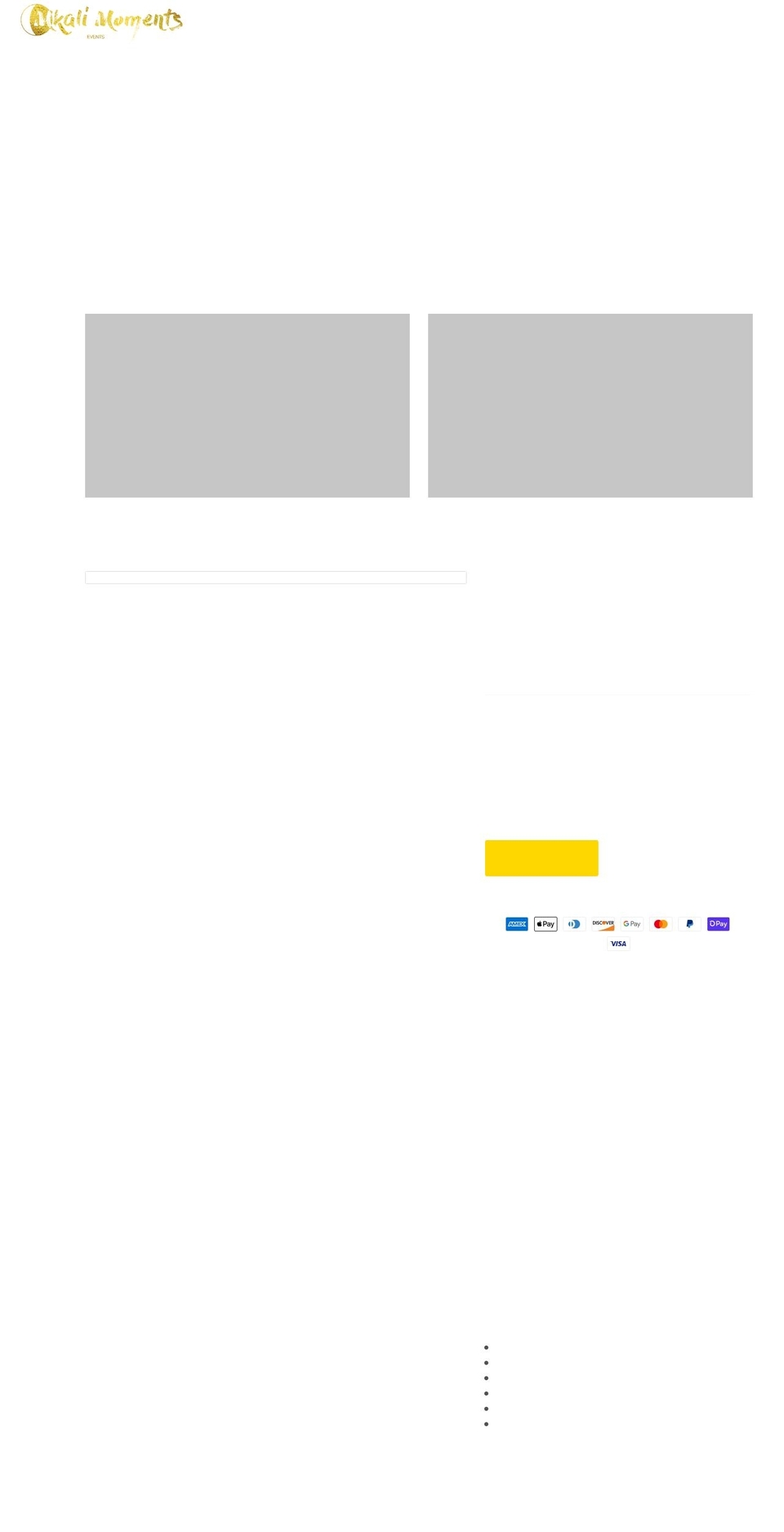 mkalimoments.com shopify website screenshot