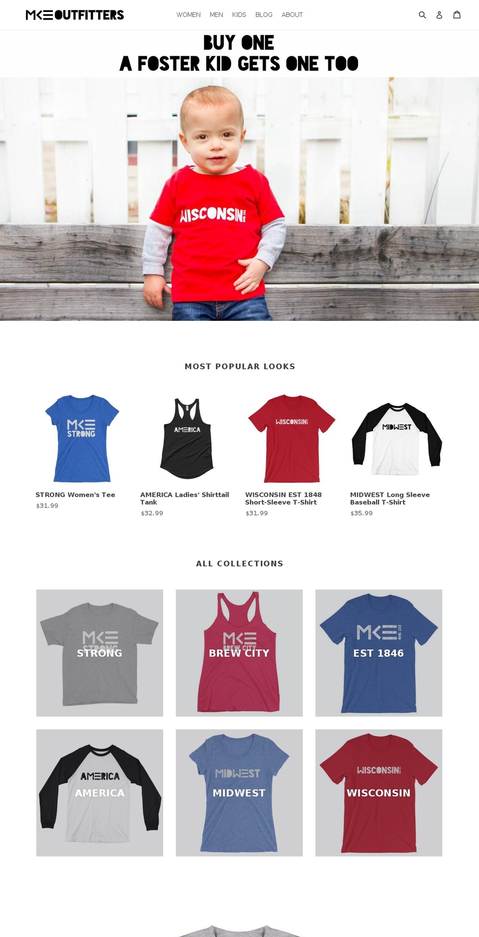 mkeoutfitters.com — Shopify storefront screenshot