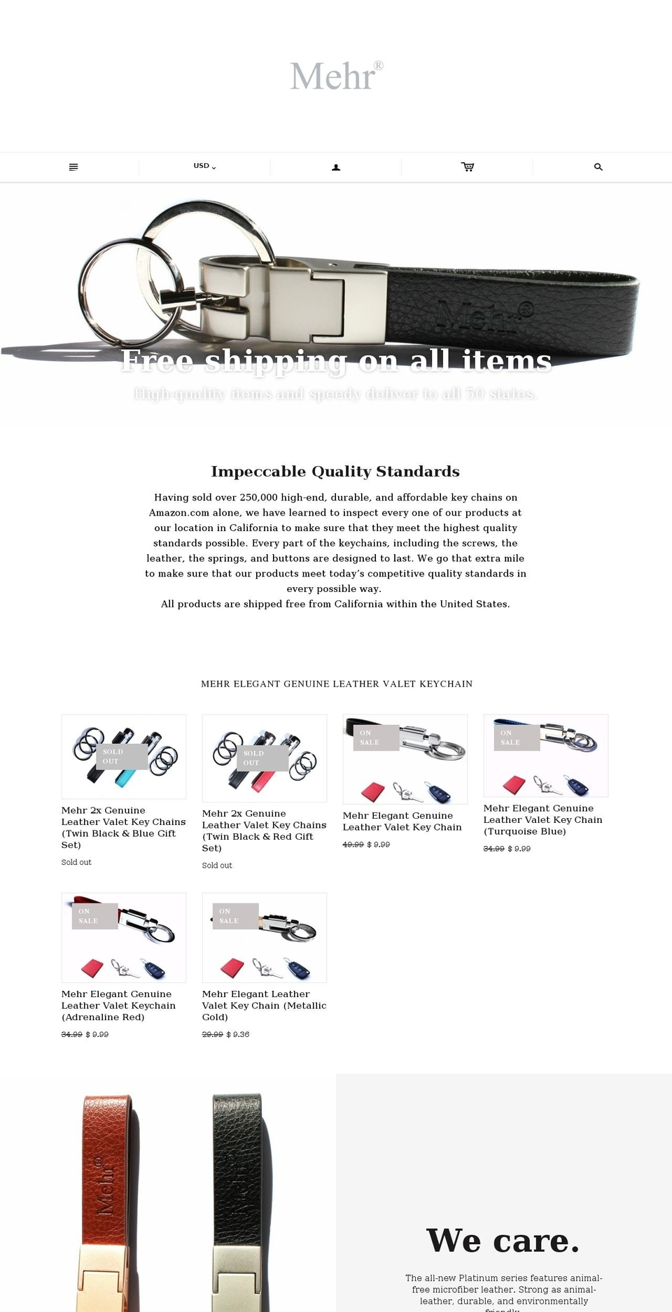 mkeychain.com — Shopify storefront screenshot