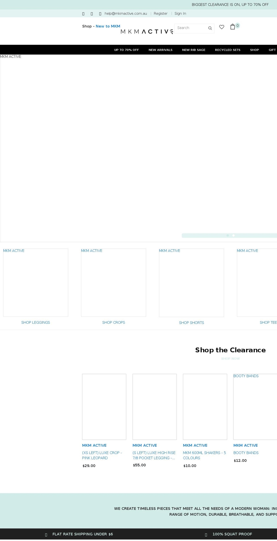 mkmactive.com.au shopify website screenshot