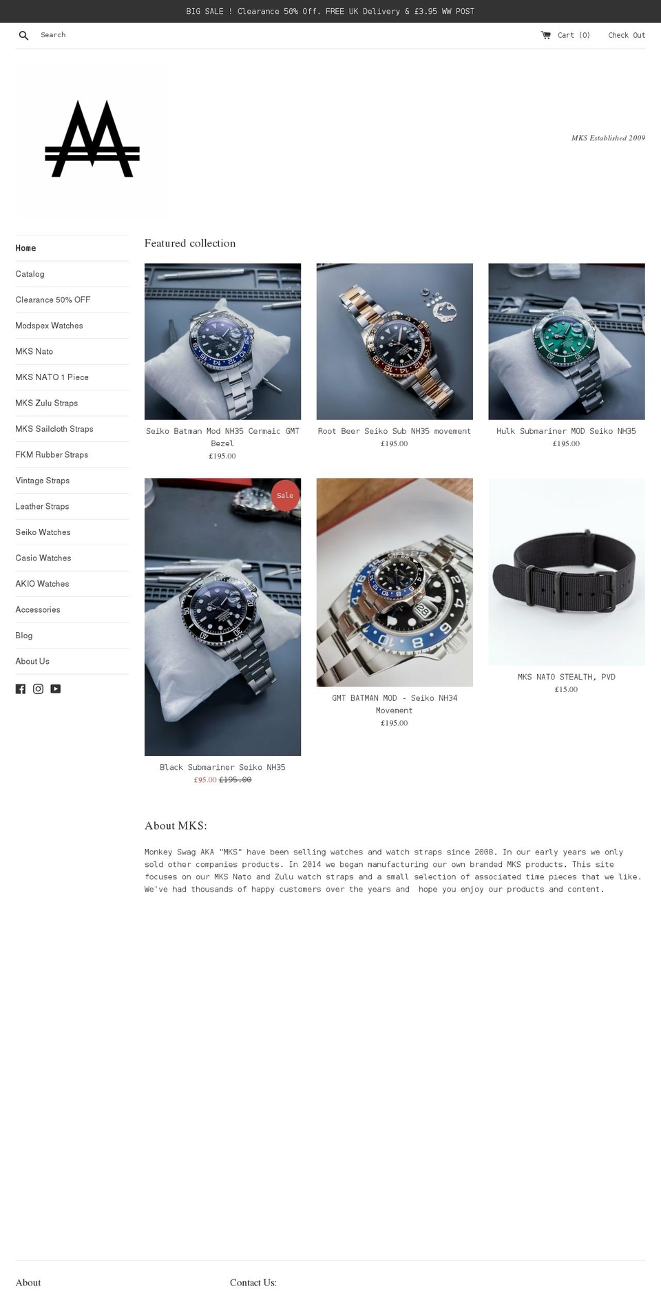 mksnatostraps.com shopify website screenshot