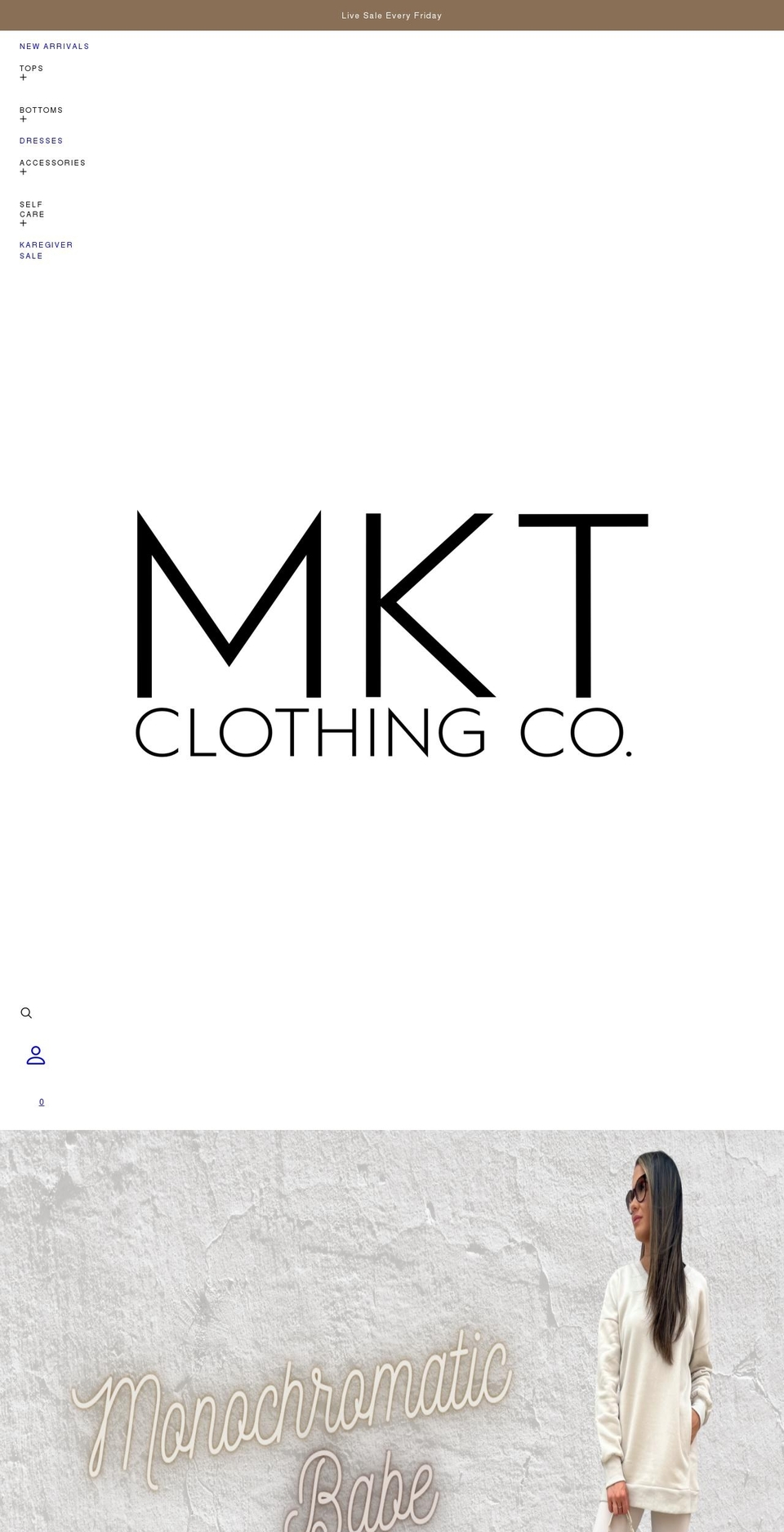 mono Shopify theme site example mktclothing.com