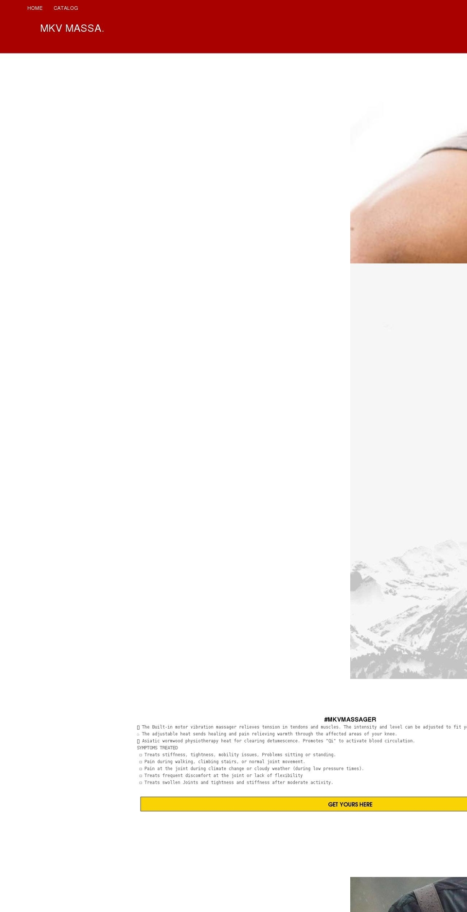 mkvmassager.com shopify website screenshot