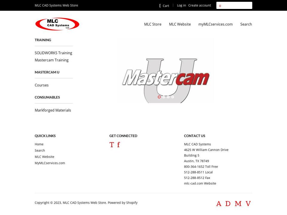 mlccadsystems.myshopify.com shopify website screenshot