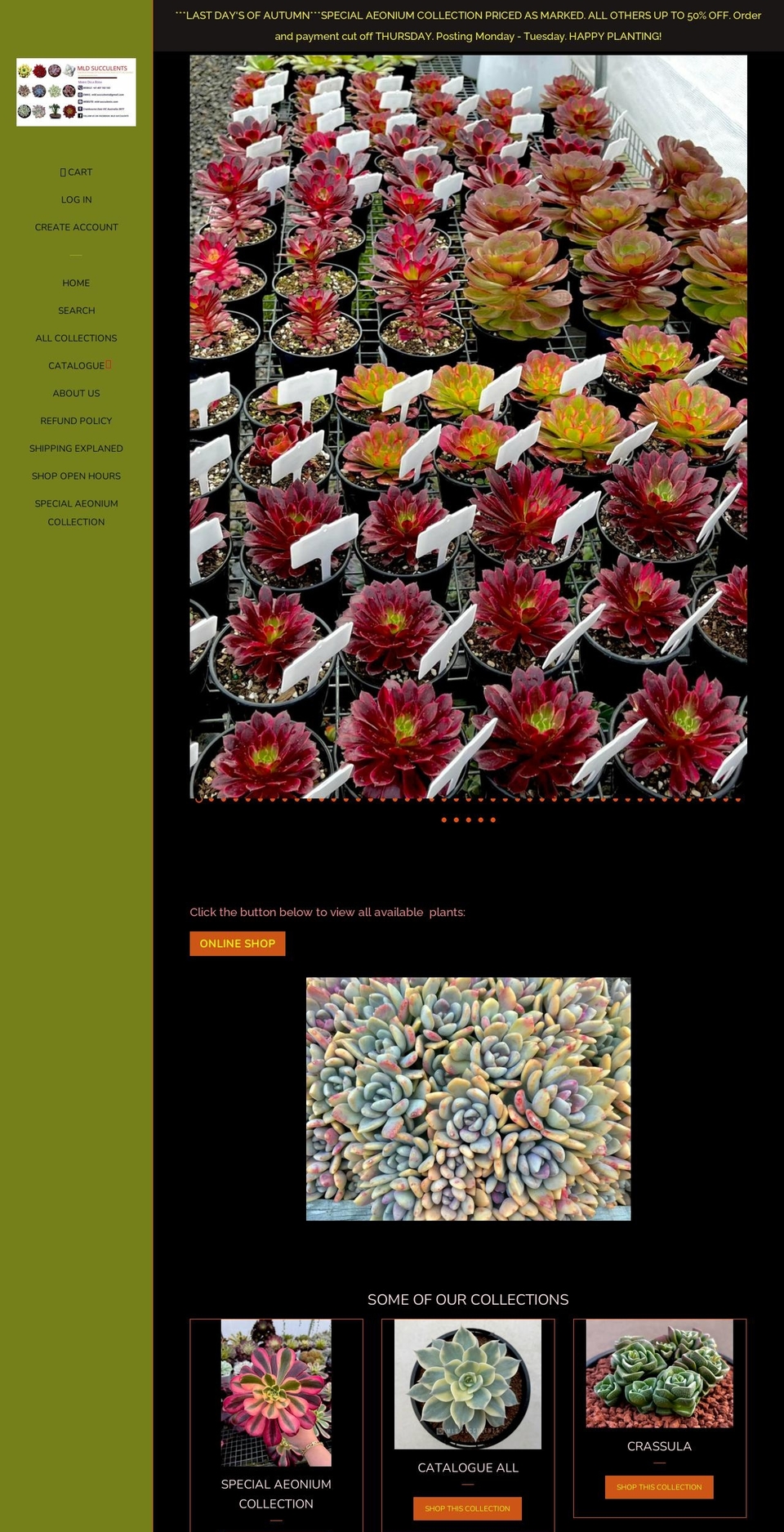 mld-succulents.com — Shopify storefront screenshot