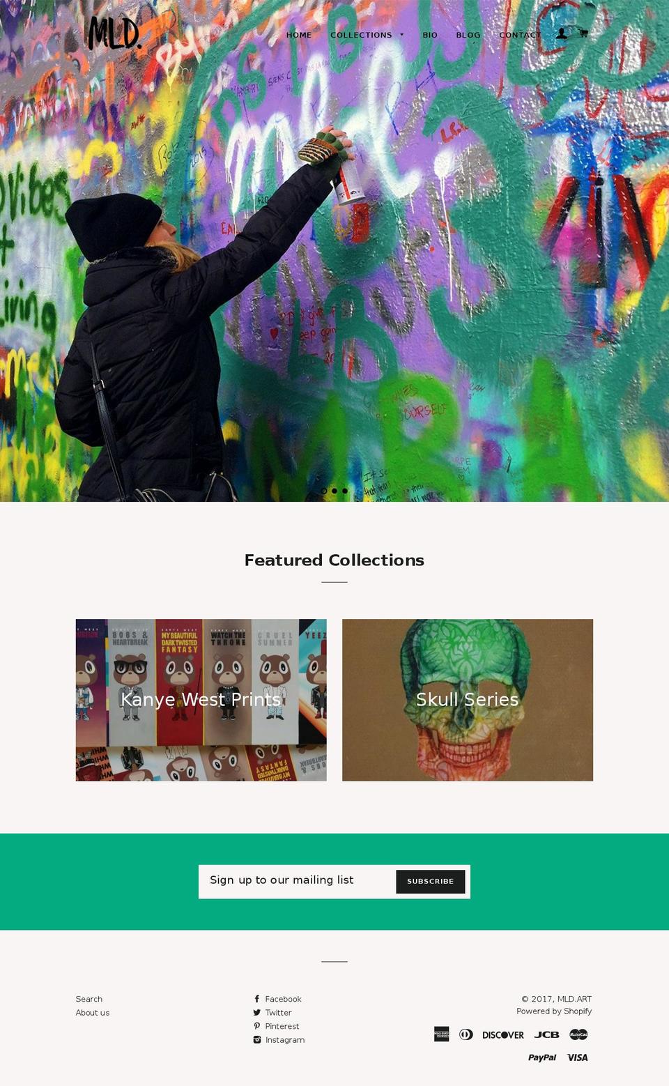 mldart.com shopify website screenshot