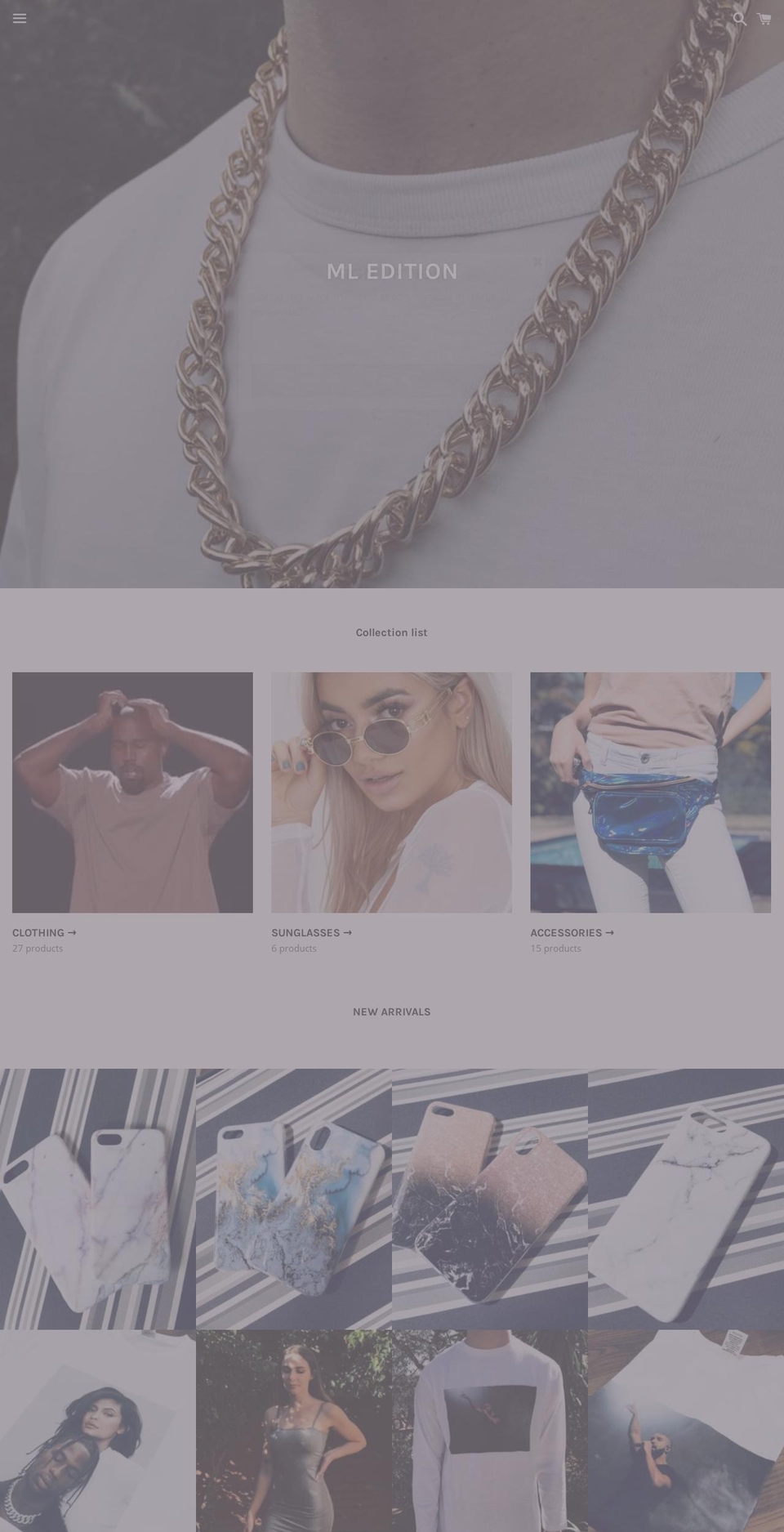 mledition.com shopify website screenshot