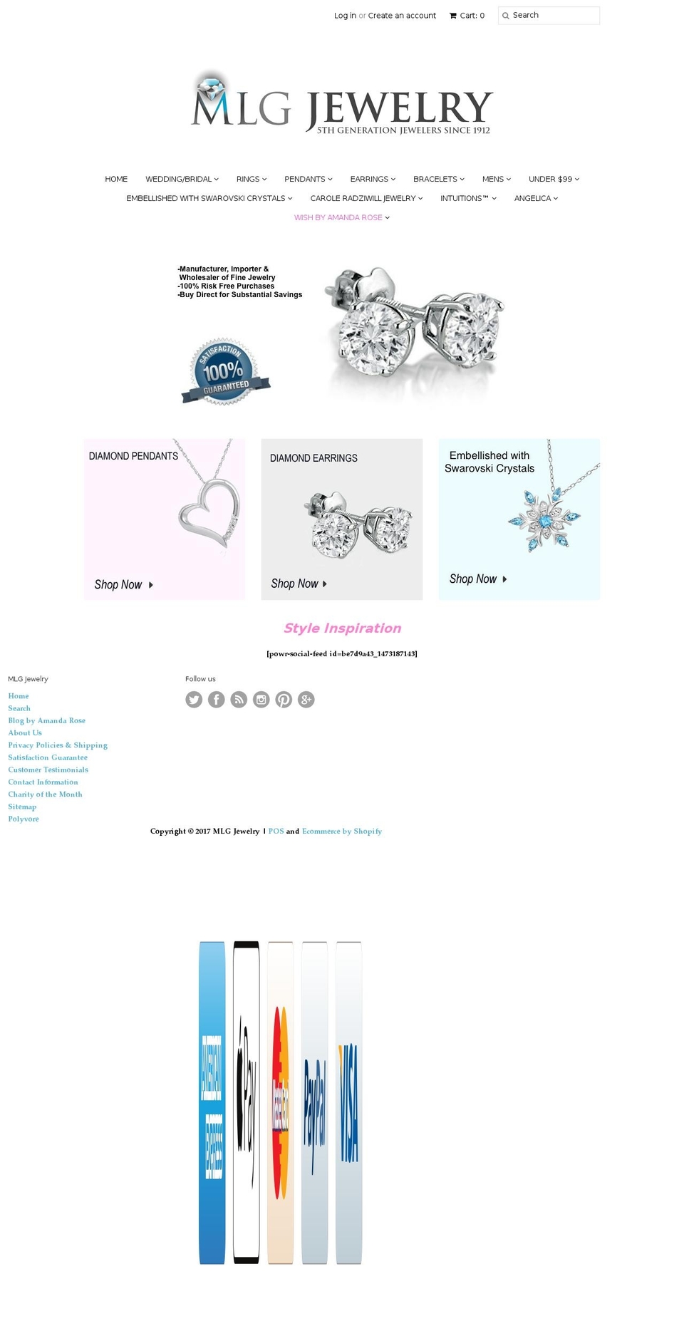 mlgjewelry.com shopify website screenshot