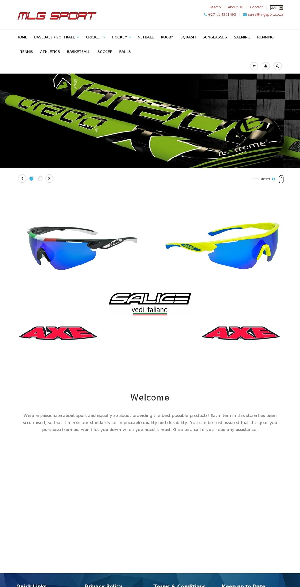 mlgsport.com shopify website screenshot
