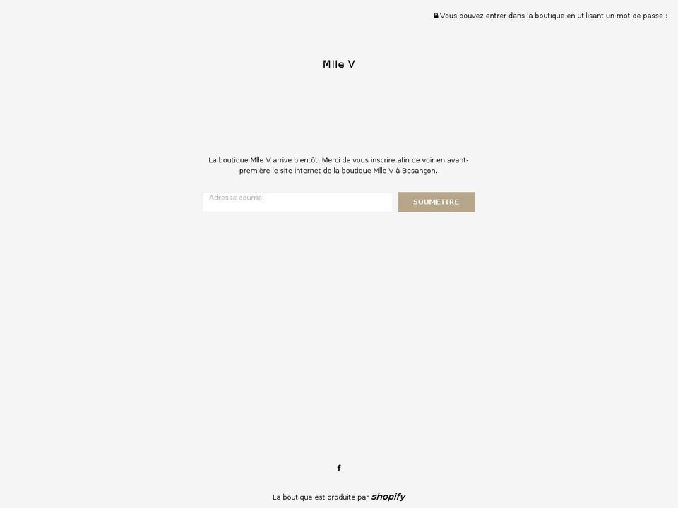 mlle-v.com — Shopify storefront screenshot