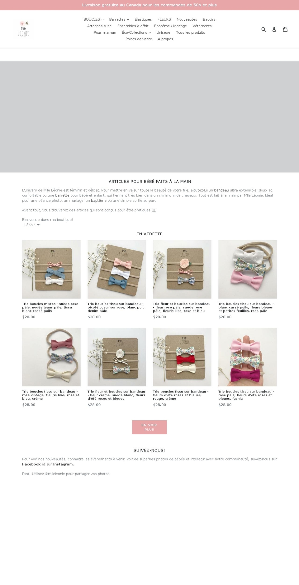 mlleleonie.com shopify website screenshot