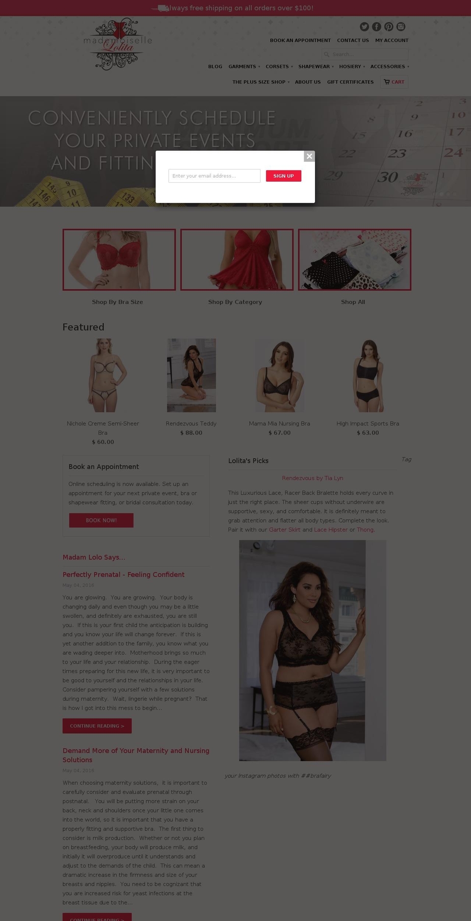 mllelolita.com — Shopify storefront screenshot