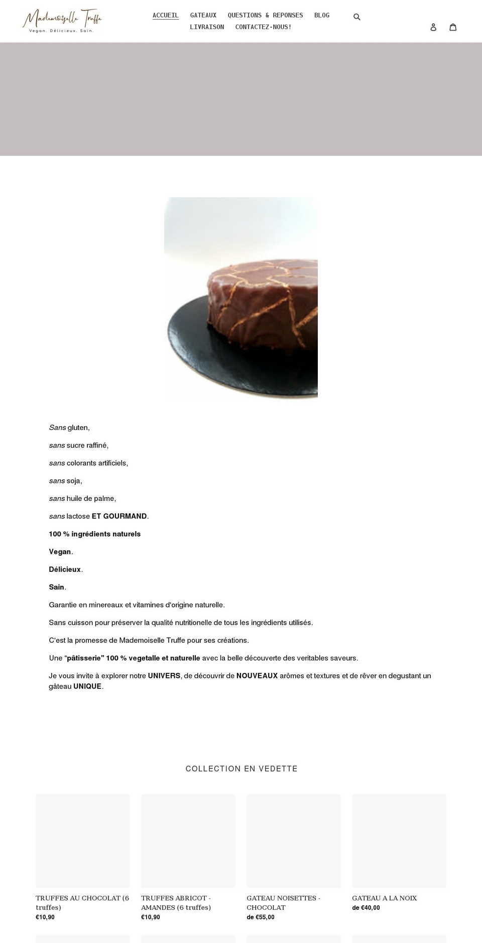 mlletruffe.com shopify website screenshot