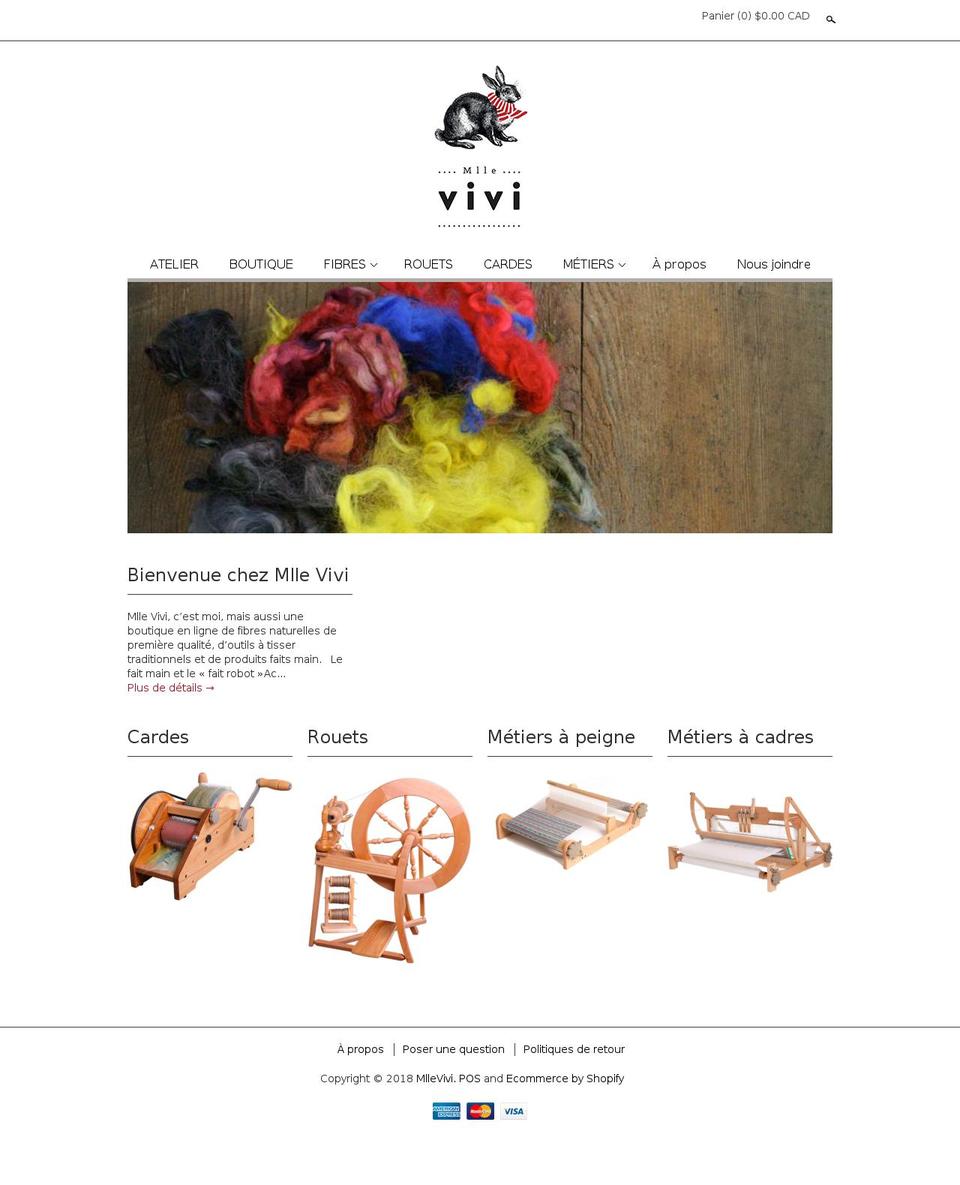 mllevivi.ca shopify website screenshot