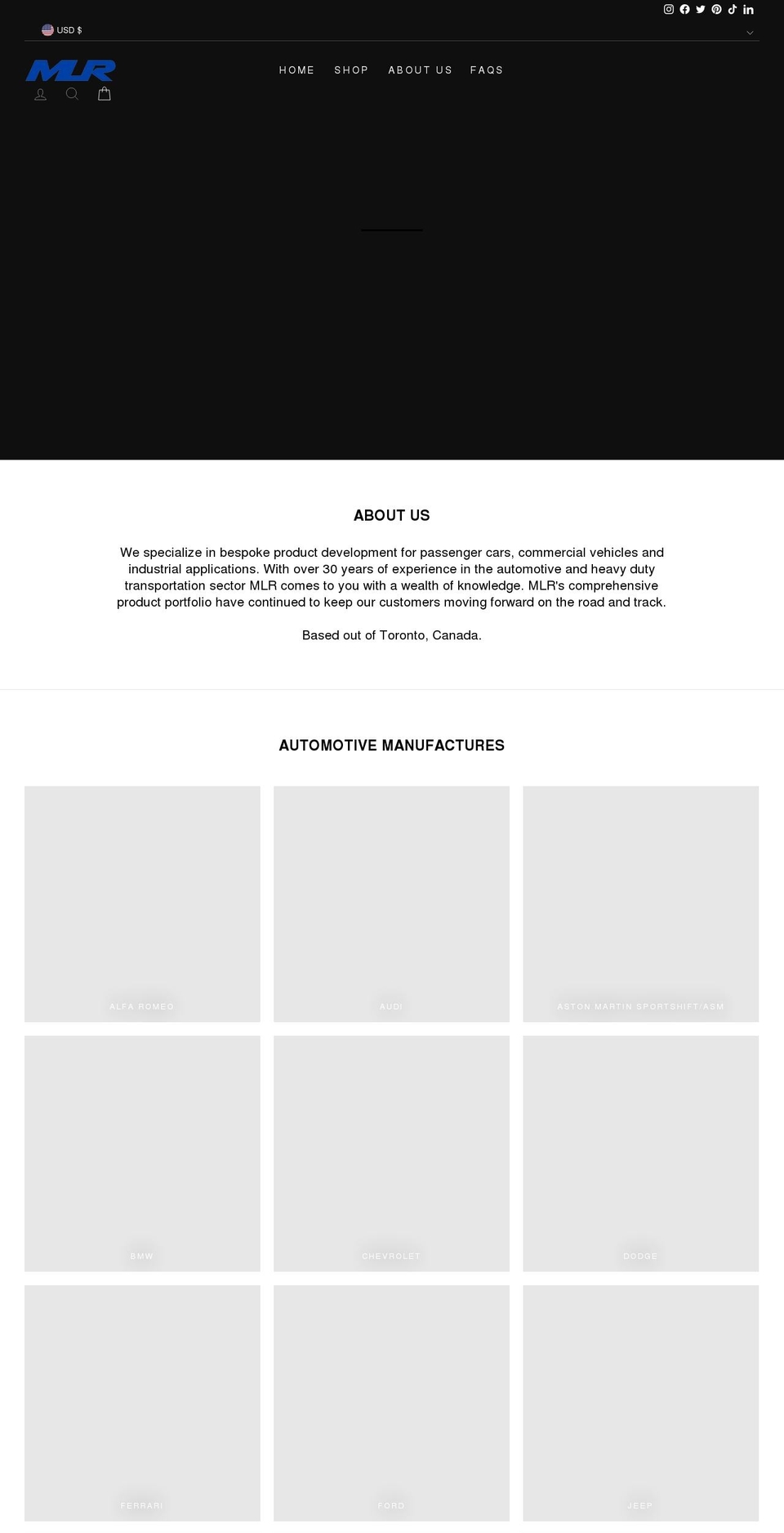 mlreng.com — Shopify storefront screenshot